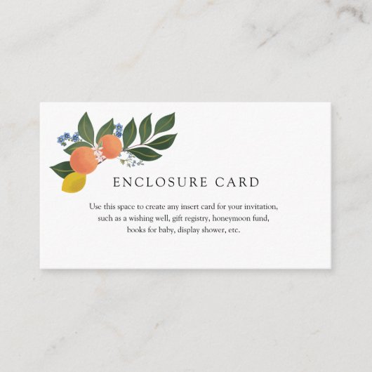 D'accompagnement Carte de l'enceinte de citrus orange (Devant)