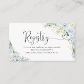 D'accompagnement Carte de l'enceinte de registre bleu clair élégant (Devant)