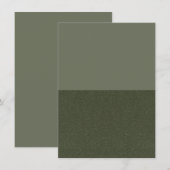 D'accompagnement Carte de l'enveloppe en mousse vert Half & Half –  (Devant / Derrière)