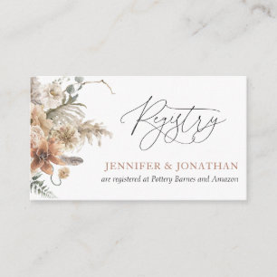 D'accompagnement Carte de liste de mariage florale boho