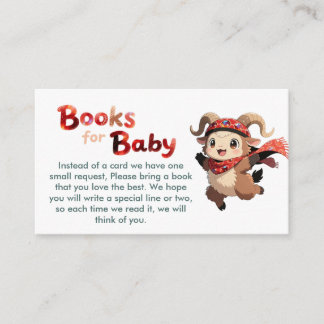 D'accompagnement Carte de livres d'hiver de bélier mignon pour bébé