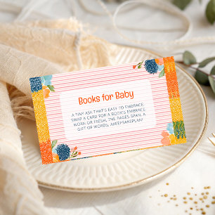 D'accompagnement Carte de livres pour bébé à rayures roses Fleur bé