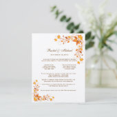 D'accompagnement Carte de logement de mariage de feuillage d'automn (Debout devant)