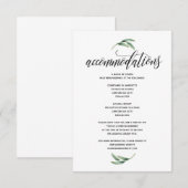 D'accompagnement Carte de logement de mariage moderne avec verdure  (Devant / Derrière)