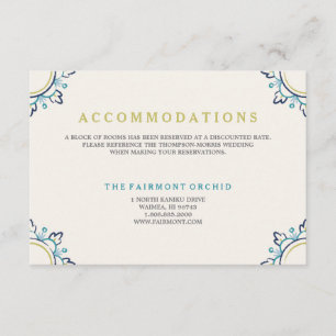 D'accompagnement Carte de logement Mandala - Turquoise