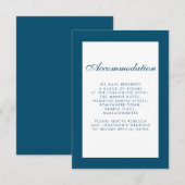 D'accompagnement Carte de logement pour Mariage bleu minimum (Devant / Derrière)