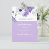 D'accompagnement Carte de logement pour Mariage Floral violet (Debout devant)