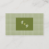 D'accompagnement Carte de mariage à carreaux avec code QR vert oliv (Dos)