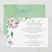 D'accompagnement Carte de Mariage Aquarelle Lavender Peony (Devant / Derrière)