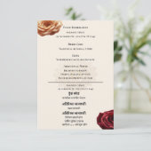 D'accompagnement Carte de mariage bilingue anglais hindi (Debout devant)