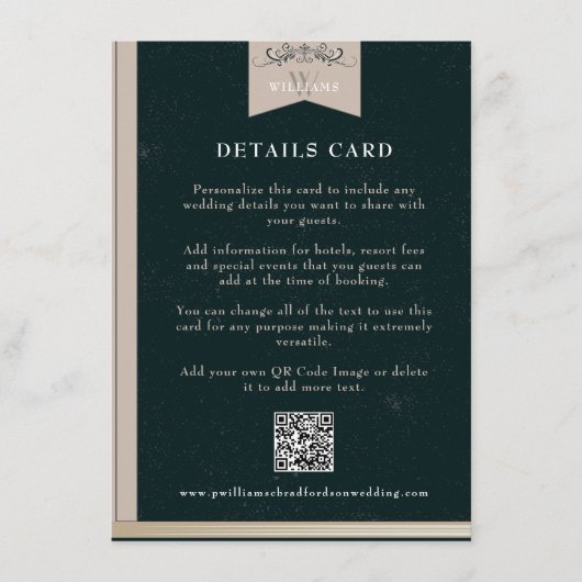 D'accompagnement Carte de Mariage de la page de chapitre en noir vi (Devant)