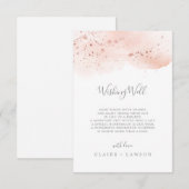 D'accompagnement Carte de Mariage de l'Aquarelle or rose (Devant / Derrière)