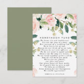 D'accompagnement carte de mariage de lune de miel rose (Devant / Derrière)