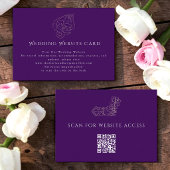 D'accompagnement Carte de Mariage Dragon | Code QR | Or Violet 2026
