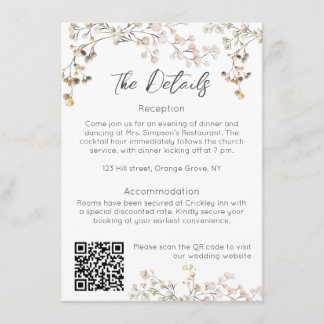 D'accompagnement Carte de Mariage Gypsophile à Joindre