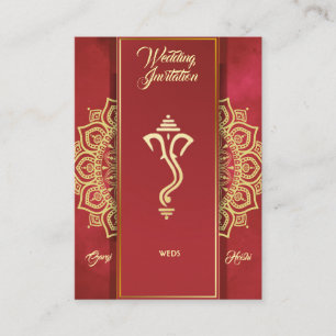 D'accompagnement Carte de mariage hindoue indienne Ganesha