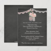 D'accompagnement Carte de mariage intérieure Chic Mason Jar & Ardoi (Devant / Derrière)