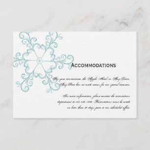D'accompagnement Carte de mariage intérieure Flocon de neige à cœur