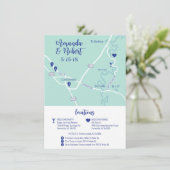 D'accompagnement Carte de mariage personnalisée (Debout devant)