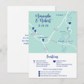 D'accompagnement Carte de mariage personnalisée (Devant / Derrière)