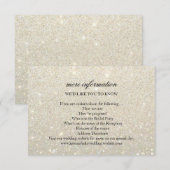 D'accompagnement Carte de mariage - Plus d'infos - Paillettes or bl (Devant / Derrière)