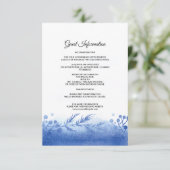 D'accompagnement Carte de Mariage pour le paysage d'hiver bleu (Debout devant)