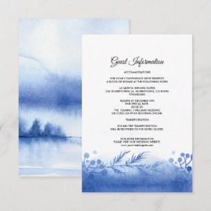 D'accompagnement Carte de Mariage pour le paysage d'hiver bleu