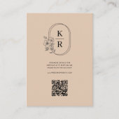 D'accompagnement Carte de mariage rustique avec QR code pour scanne (Devant)