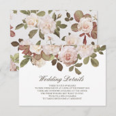 D'accompagnement Carte de Mariage vintage Rose (Devant / Derrière)