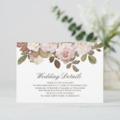 D'accompagnement Carte de Mariage vintage Rose (Debout devant)