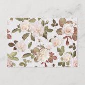 D'accompagnement Carte de Mariage vintage Rose (Dos)