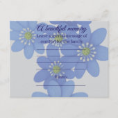 D'accompagnement Carte de message commémoratif bleu royal (Devant)