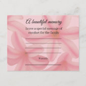 D'accompagnement Carte de message commémoratif Plumeria (Devant)