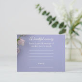 D'accompagnement Carte de message commémoratif Rose Violette (Debout devant)