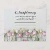 D'accompagnement Carte de message commémoratif Roses (Devant)
