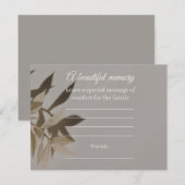 D'accompagnement Carte de message commémoratif Taupe (Devant / Derrière)