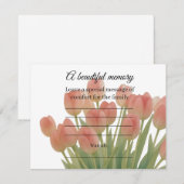 D'accompagnement Carte de message commémoratif Tulipe (Devant / Derrière)
