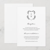 D'accompagnement Carte de monogramme simple incluse (Devant / Derrière)