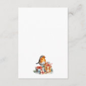 D'accompagnement Carte de Noël avec pin rouge Robin (Dos)