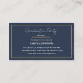 D'accompagnement Carte de nom de diplôme moderne Insertion Gold Fra (Dos)