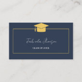 D'accompagnement Carte de nom de diplôme moderne Insertion Gold Fra (Devant)