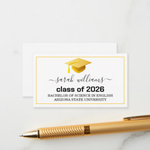 D'accompagnement Carte de nom de remise des diplômes Annonce de la