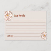 D'accompagnement Carte de note à capsule de temps de Baby shower su (Devant)