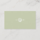 D'accompagnement Carte de note de cadeau de mariage Coquillage Vert (Dos)
