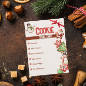 D'accompagnement Carte de note d'échange de cookies de Noël