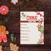 D'accompagnement Carte de note d'échange de cookies de Noël