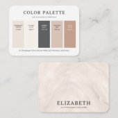 D'accompagnement Carte de palette de couleurs de mariage Warm Blush (Devant / Derrière)