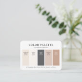 D'accompagnement Carte de palette de couleurs de mariage Warm Blush (Debout devant)