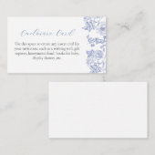 D'accompagnement Carte de personnalisation florale Something Blue (Devant / Derrière)