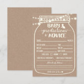 D'accompagnement Carte de prédiction et de conseils pour bébé (Devant / Derrière)